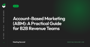 Meeting Secured featured image with the title "Account-Based Marketing (ABM): A Practical Guide for B2B Revenue Teams" on a dark background.
